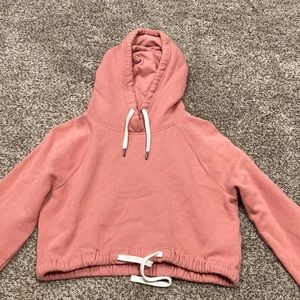 Pink cropped hoodie
